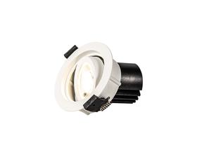 DM202324  Beppe A 9 Tridonic Powered 9W 2700K 770lm 24° CRI>90 LED Engine White Stepped Adjustable Recessed Spotlight, IP20